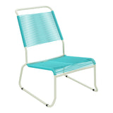 Schaffner Säntis Chaise basse Haut dossier luge Spaghetti – Turquoise 58 / Vert Pastel 64