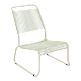Schaffner Säntis Chaise basse Haut dossier luge Spaghetti – Vert Pastel 64 / Sable Pastel 15