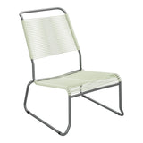 Schaffner Säntis Chaise basse Haut dossier luge Spaghetti – Vert Pastel 64 / Graphite 73