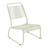 Schaffner Säntis Chaise basse Haut dossier luge Spaghetti – Vert Pastel 64 / Marron Pastel 83
