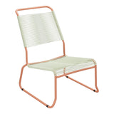 Schaffner Säntis Chaise basse Haut dossier luge Spaghetti – Vert Pastel 64 / Terracotta 84