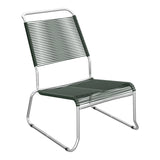 Schaffner Säntis Chaise basse Haut dossier luge Spaghetti – Vert Sapin 66 / Galvanisé à chaud 02