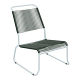 Schaffner Säntis Chaise basse Haut dossier luge Spaghetti – Vert Sapin 66 / Bleu Pastel 51