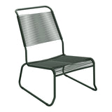 Schaffner Säntis Chaise basse Haut dossier luge Spaghetti – Vert Sapin 66 / Vert Sapin 66