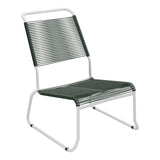Schaffner Säntis Chaise basse Haut dossier luge Spaghetti – Vert Sapin 66 / Gris Argent 78