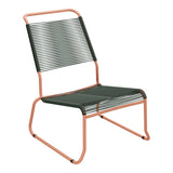 Schaffner Säntis Chaise basse Haut dossier luge Spaghetti – Vert Sapin 66 / Terracotta 84