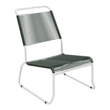 Schaffner Säntis Chaise basse Haut dossier luge Spaghetti – Vert Sapin 66 / Blanc 90