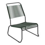 Schaffner Säntis Chaise basse Haut dossier luge Spaghetti – Vert Sapin 66 / Noir 91