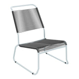 Schaffner Säntis Chaise basse Haut dossier luge Spaghetti – Anthracite 77 / Bleu Pastel 51
