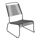 Schaffner Säntis Chaise basse Haut dossier luge Spaghetti – Anthracite 77 / Graphite 73
