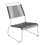 Schaffner Säntis Chaise basse Haut dossier luge Spaghetti – Anthracite 77 / Gris Argent 78