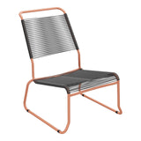 Schaffner Säntis Chaise basse Haut dossier luge Spaghetti – Anthracite 77 / Terracotta 84