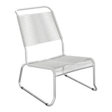 Schaffner Säntis Chaise basse Haut dossier luge Spaghetti – Gris Argent 78 / Galvanisé à chaud 02