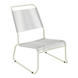Schaffner Säntis Chaise basse Haut dossier luge Spaghetti – Gris Argent 78 / Vert Pastel 64