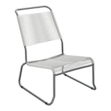 Schaffner Säntis Chaise basse Haut dossier luge Spaghetti – Gris Argent 78 / Graphite 73