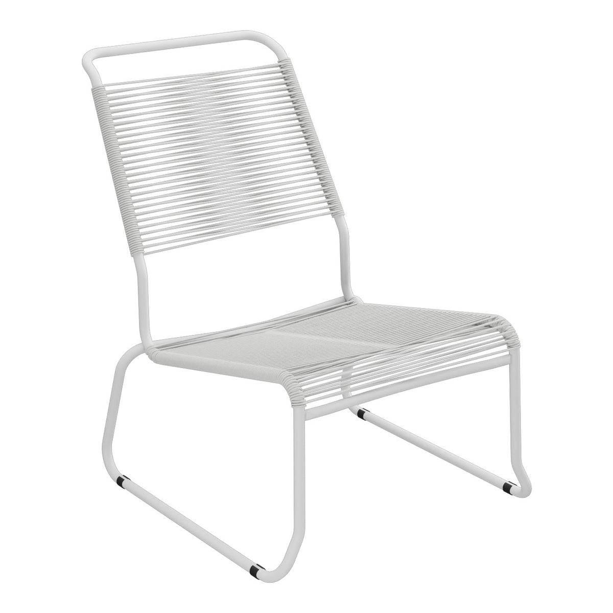 Schaffner Säntis Chaise basse Haut dossier luge Spaghetti – Gris Argent 78 / Gris Argent 78