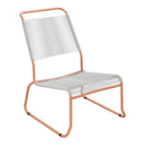 Schaffner Säntis Chaise basse Haut dossier luge Spaghetti – Gris Argent 78 / Terracotta 84