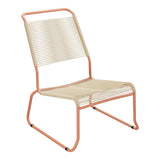 Schaffner Säntis Chaise basse Haut dossier luge Spaghetti – Marron Pastel 83 / Terracotta 84