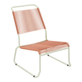 Schaffner Säntis Chaise basse Haut dossier luge Spaghetti – Terracotta 84 / Vert Pastel 64