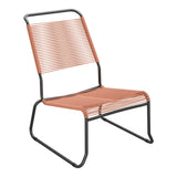 Schaffner Säntis Chaise basse Haut dossier luge Spaghetti – Terracotta 84 / Anthracite 77
