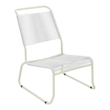 Schaffner Säntis Chaise basse Haut dossier luge Spaghetti – Blanc 90 / Vert Pastel 64