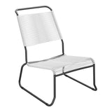 Schaffner Säntis Chaise basse Haut dossier luge Spaghetti – Blanc 90 / Anthracite 77