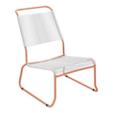 Schaffner Säntis Chaise basse Haut dossier luge Spaghetti – Blanc 90 / Terracotta 84