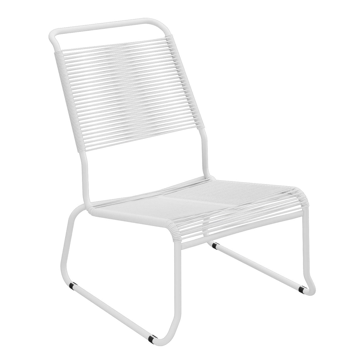 Schaffner Säntis Chaise basse Haut dossier luge Spaghetti – Blanc 90 / Blanc 90
