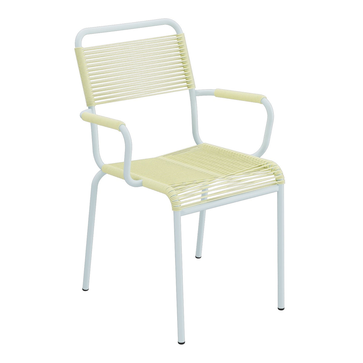 Schaffner Rigi fauteuil repas Spaghetti – Jaune Buis 18 / Bleu Pastel 51