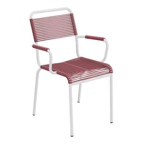 Schaffner Rigi fauteuil repas Spaghetti – Bordeaux 38 / Blanc 90