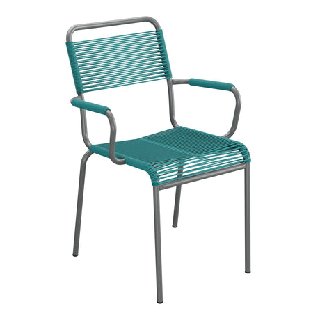 Schaffner Rigi fauteuil repas Spaghetti – Bleu Kali 56 / Graphite 73
