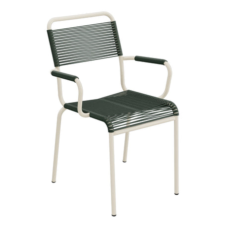 Schaffner Rigi fauteuil repas Spaghetti – Vert Sapin 66 / Sable Pastel 15