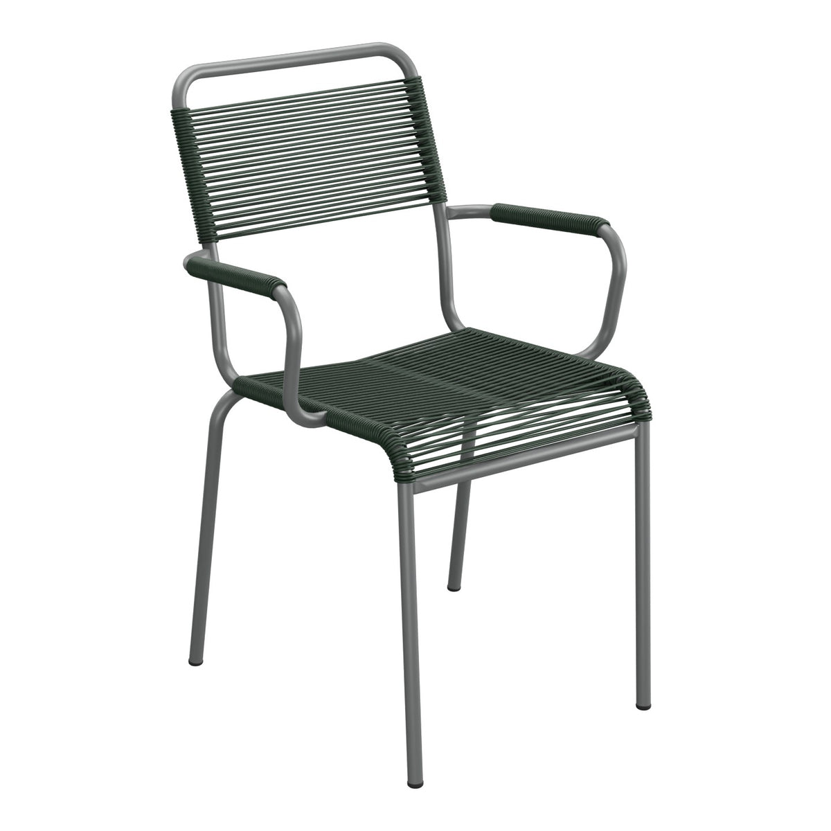 Schaffner Rigi fauteuil repas Spaghetti – Vert Sapin 66 / Graphite 73