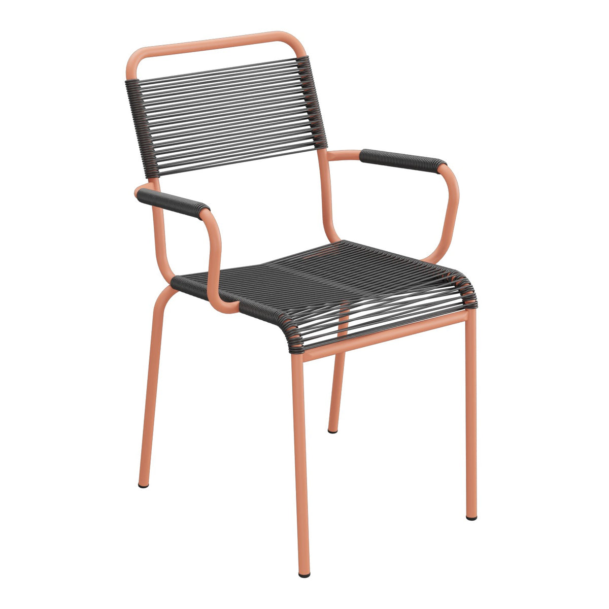 Schaffner Rigi fauteuil repas Spaghetti – Anthracite 77 / Terracotta 84