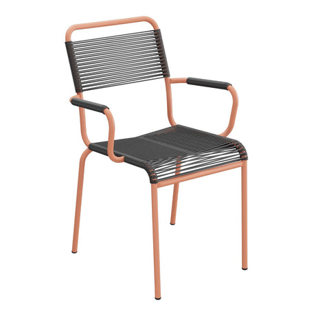 Schaffner Rigi fauteuil repas Spaghetti – Anthracite 77 / Terracotta 84