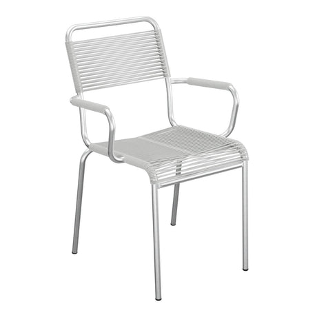 Schaffner Rigi fauteuil repas Spaghetti – Gris Argent 78 / Galvanisé à chaud 02