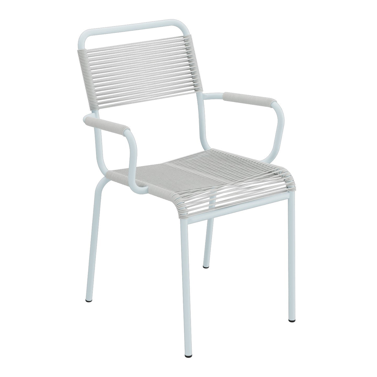 Schaffner Rigi fauteuil repas Spaghetti – Gris Argent 78 / Bleu Pastel 51