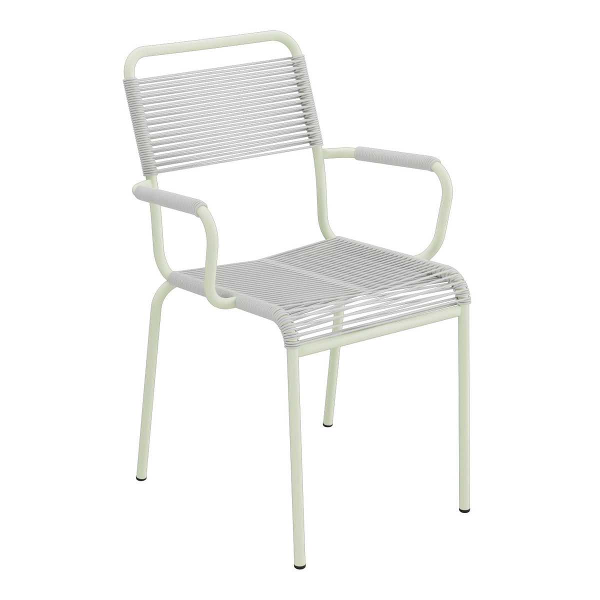 Schaffner Rigi fauteuil repas Spaghetti – Gris Argent 78 / Vert Pastel 64