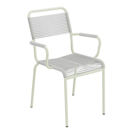 Schaffner Rigi fauteuil repas Spaghetti – Gris Argent 78 / Vert Pastel 64