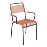 Schaffner Rigi fauteuil repas Spaghetti – Terracotta 84 / Noir 91