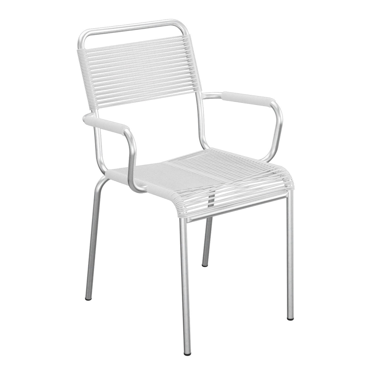 Schaffner Rigi fauteuil repas Spaghetti – Blanc 90 / Galvanisé à chaud 02