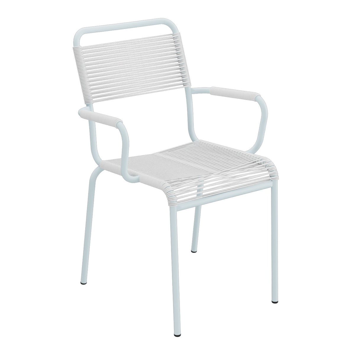 Schaffner Rigi fauteuil repas Spaghetti – Blanc 90 / Bleu Pastel 51