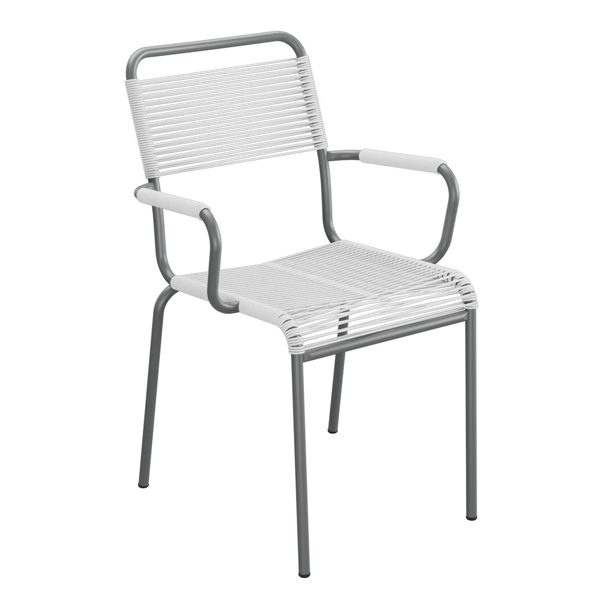 Schaffner Rigi fauteuil repas Spaghetti – Blanc 90 / Graphite 73