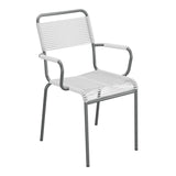 Schaffner Rigi fauteuil repas Spaghetti – Blanc 90 / Graphite 73