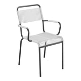 Schaffner Rigi fauteuil repas Spaghetti – Blanc 90 / Anthracite 77