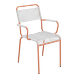 Schaffner Rigi fauteuil repas Spaghetti – Blanc 90 / Terracotta 84