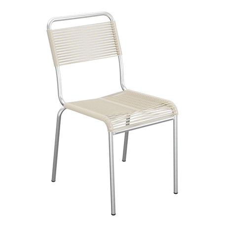 Schaffner Rigi chaise repas Spaghetti – Sable Pastel 15 / Galvanisé à chaud 02
