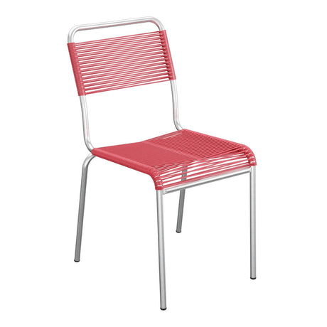 Schaffner Rigi chaise repas Spaghetti – Rouge Érable 33 / Galvanisé à chaud 02