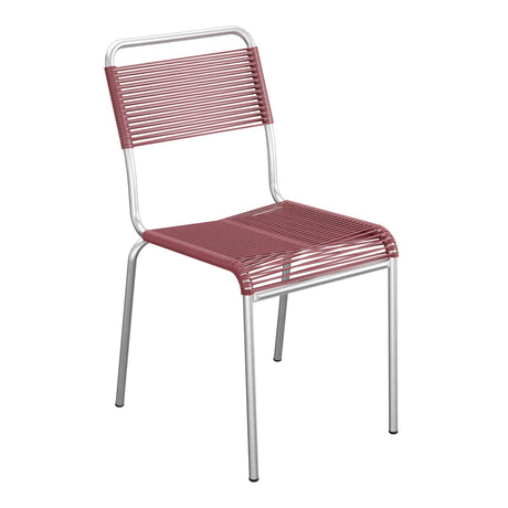 Schaffner Rigi chaise repas Spaghetti – Bordeaux 38 / Galvanisé à chaud 02