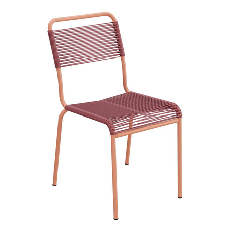 Schaffner Rigi chaise repas Spaghetti – Bordeaux 38 / Terracotta 84